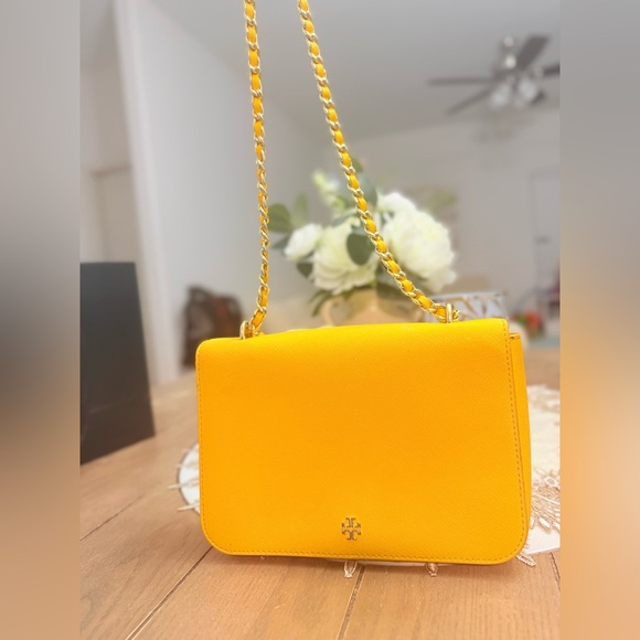Tory Burch Handbags - Tory Burch Vibrant Yellow Shoulder Bag